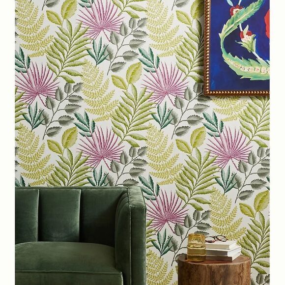 New Anthropologie Palomas Botanical Wallpaper Roll - Picture 1 of 4
